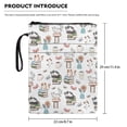 thumbnail image 6 of HELLHERO Book Organizer Bag Vintage Carrying Book Case with Waterproof Polyester Protector Wrap Bag Book Protection for Bible Fater 8.66 x 11.42, Cats with Books and Coffee, 6 of 6