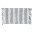 thumbnail image 4 of Microfibre Striped Bath Mat With Fringe Gray 20X32, 4 of 4