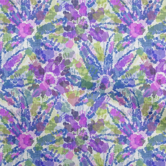 oneOone Polyester Spandex Medium Blue Fabric Abstract Fabric For Sewing Printed Craft Fabric By The Yard 56 Inch Wide