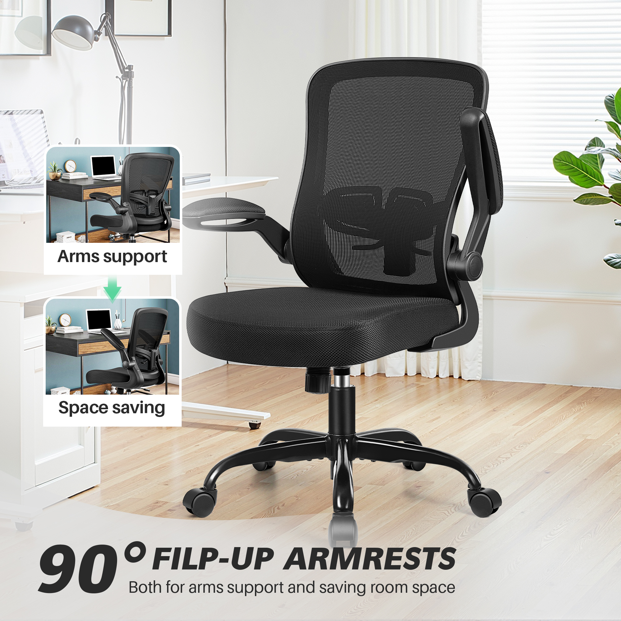 Coolhut Ergonomic Mesh Office Chair with Lumbar Support photo 3