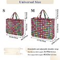 thumbnail image 2 of FORMRS Womens Corduroy Tote Bag Crossbody Shoulder Handbag with Pocket, Colorful Block Pattern, 2 of 7