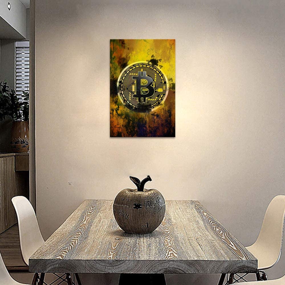 Modern Inspirational Canvas Wall Art Bitcoin Motivational Painting Hodl Crypto  Btc Inspiration Motivation Posters Cryptocurrency Trader Hodler Artwork for  Office Home Wall Decorations 12x18 - Walmart.com