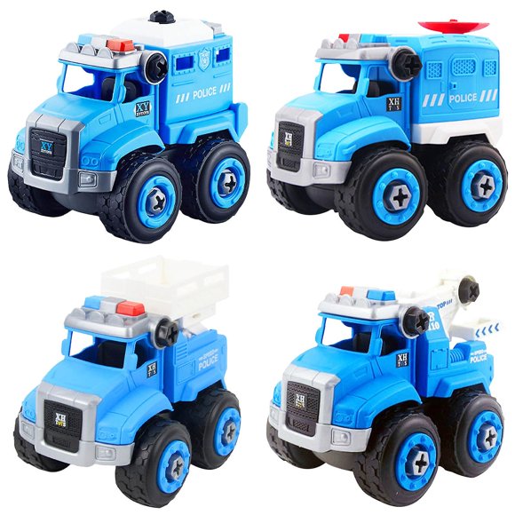 Mini Assorted Construction Vehicles & Car Toys Best Gift For Children 4pc
