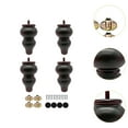 thumbnail image 6 of Dualoai 4 Pieces Replacement Furniture Legs Couch Legs Round ation Bun Feet 12.5cm, 6 of 9