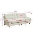 thumbnail image 5 of JONPONY 87.7 " Could Sectional Sofa, Love seat sofa, frosted velvet minimalist modern sofa, suitable for living room, apartment, bedroom, office,Beige, 5 of 9