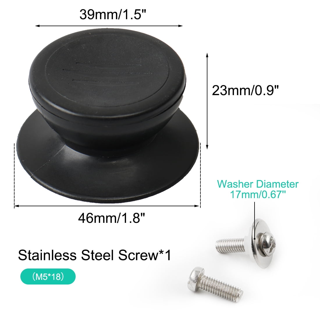 Unique Bargains Pan Lid Knob Easy Lifting Universal Cookware Replacement 5 Pcs
