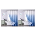 thumbnail image 4 of Cateissary Cortina de ducha de PEVA extra gruesa para protección de la privacidad 100 Poliéster impermeable Exquisita artesanía No transparente Azul 90*180, azul 2Conjunto, 4 of 6
