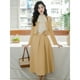 thumbnail image 4 of Traje de dos piezas de primavera y otoño para mujer, nueva ropa elegante de estilo socialité, abrigo de color amarillo crema de alta calidad, falda, 4 of 5