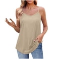 thumbnail image 4 of DAFPZW Tank Top for Women Spaghetti Strap Summer Sleeveless Tops Crewneck Vest Loose Fit Tees Cute Shirts, 4 of 7