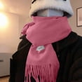 thumbnail image 2 of QASIEATN Popular Scarf for Women Wool Scarf Women Winter Warm Soft Luxurious Solid Colors Box Fall Fashion Accessories, 2 of 4