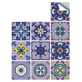 thumbnail image 4 of Azulejo de pared Vinilo Flor Etiqueta de pared Mural Calcomanía para azulejos Etiqueta autoadhesiva impermeable para azulejos, MZ-2-136, Grande AweSitey HA002473-139, 4 of 6