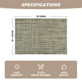 thumbnail image 2 of Sm:)e Blue Placemats Set of 4 - Heat Resistant Non-Slip Place mats for Dining Table, Washable Durable PVC Table Mats, 2 of 7
