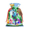 thumbnail image 1 of Yiaed Mario Print Christmas Small Burlap Bags with Drawstring, Burlap Gift Bags Christmas Linen Treat Sacks Gift Wrapping Bags Xmas Holiday Party-Medium, 1 of 7