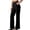 Black, variant on Womens High Waisted Dress Pants Elegant Button Decorated Flare Leg Pants with Pockets Casual Slim Fit Stretchy Business Trousers Hot Pink S