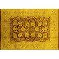 thumbnail image 1 of Ahgly Company Machine Washable Indoor Rectangle Oriental Yellow Traditional Area Rugs, 5' x 7', 1 of 4
