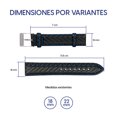 thumbnail image 2 of Correa para Reloj Klokker Strap Banda Carbono con rombos Negro Azul 18mm, 2 of 4