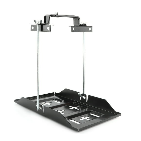 Battery Hold Bracket, Standard Battery Tray Clamp Battery Hold-Down Tray, Battery Storage Tray Mount Metal Sturdy For Factory Cars 27CM