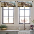 thumbnail image 3 of LALILO Kitchen Curtain Valance Coast Town Ancient Rod Pocket Window Curtain 52"x 18" Set of 2, 3 of 7