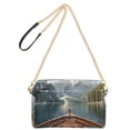 thumbnail image 2 of FORMRS Women Crossbody Purse with Chain Strap Vegan Leather Shoulder Handbag, Wooden Boat, 2 of 7