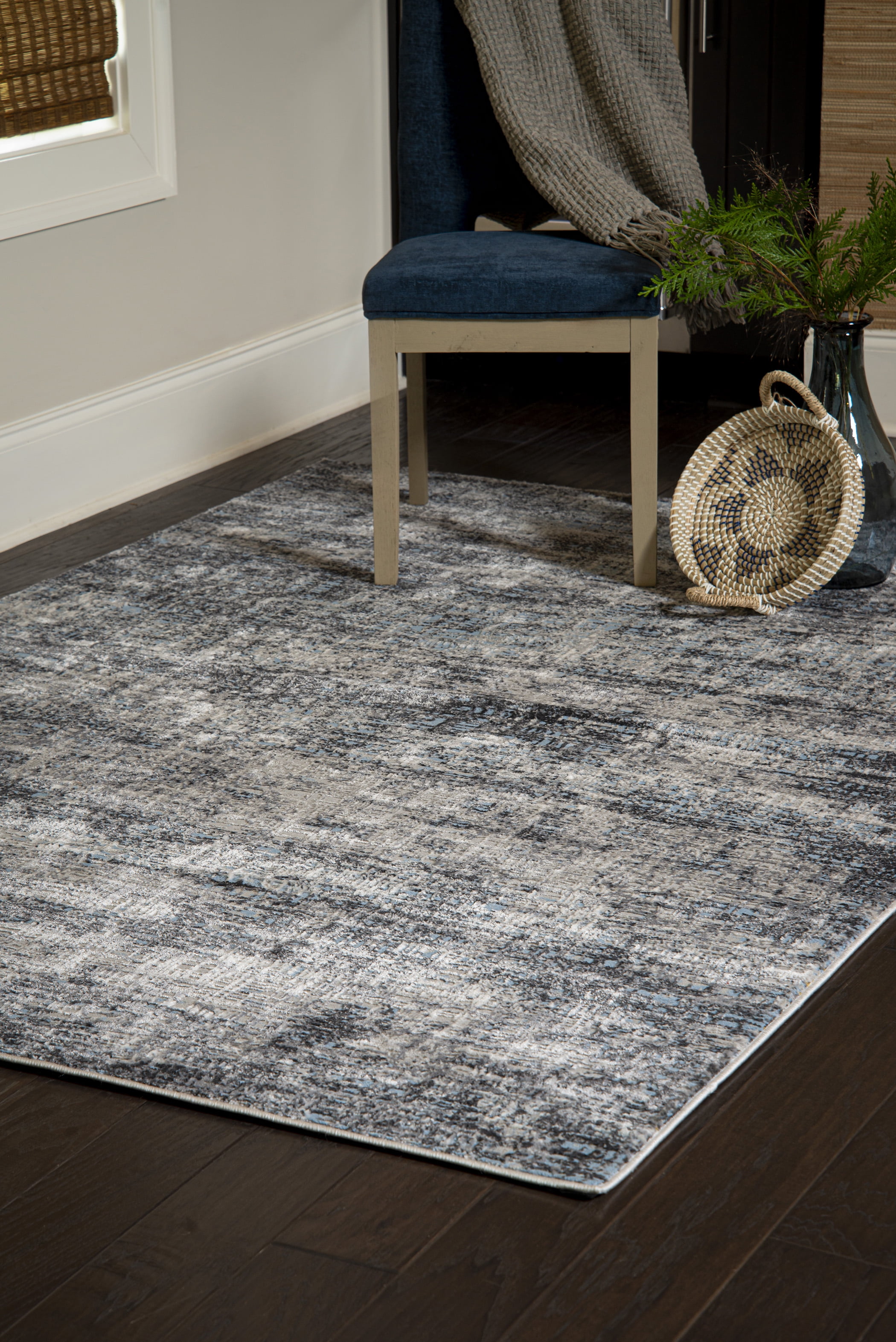 United Weavers Evolution Venture Contemporary Abstract Area Rug, Blue, 12'6" x 15'