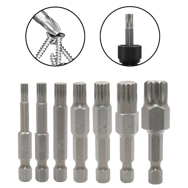 50Mm 12 Point Torx Screwdriver Bit 6.35Mm Hex Shank Magnetic