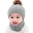 thumbnail image 2 of Wdgfv Scarf Woolen Earflap Hood Warm Skull Knit Caps Beanie Cap for Toddlers Baby Girls and Boys, 2 of 5