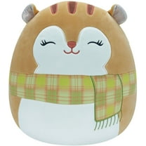 Squishmallows Official Kellytoys 16" Plush - Harvest Squad Orange with Plaid Scarf Squirrel - Erin