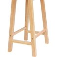 thumbnail image 4 of Favory 24 Inch High Easy to Maintain Single A Frame Classic Bar Stool Saddle-Seat with Built in Bars as Footrests, Natural Wood, 4 of 7