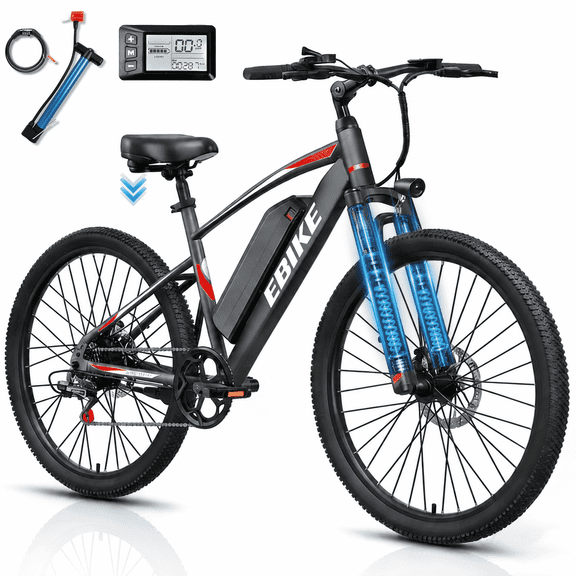 Adult Electric Bike,749W Peak Motor,20MPH 40Miles,Electric Bicycle with 432Wh Removable Battery,7-Speed,26"Commuting Ebike,UL2849