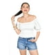 thumbnail image 1 of Blusa smock con manga bordada Roman Fashion/Juvenil, 6314 (Blanco) blanco CH, 1 of 5