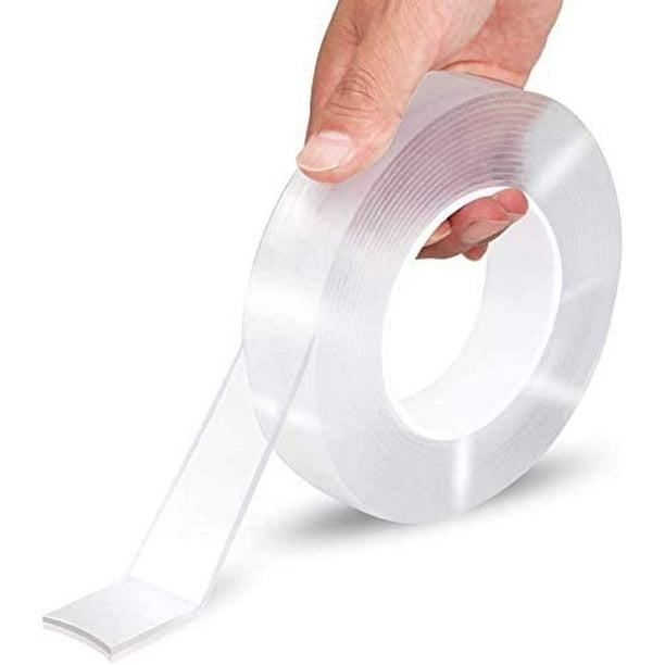 Glad mandskab peregrination Double Sided Tape Heavy Duty，Multipurpose Wall Tape Adhesive Strips  Removable Mounting Tape,Washable Strong Sticky Transparent Tape Gel Poster  Carpet Tape for Paste Items,Household(3.28FT/1M) - Walmart.com