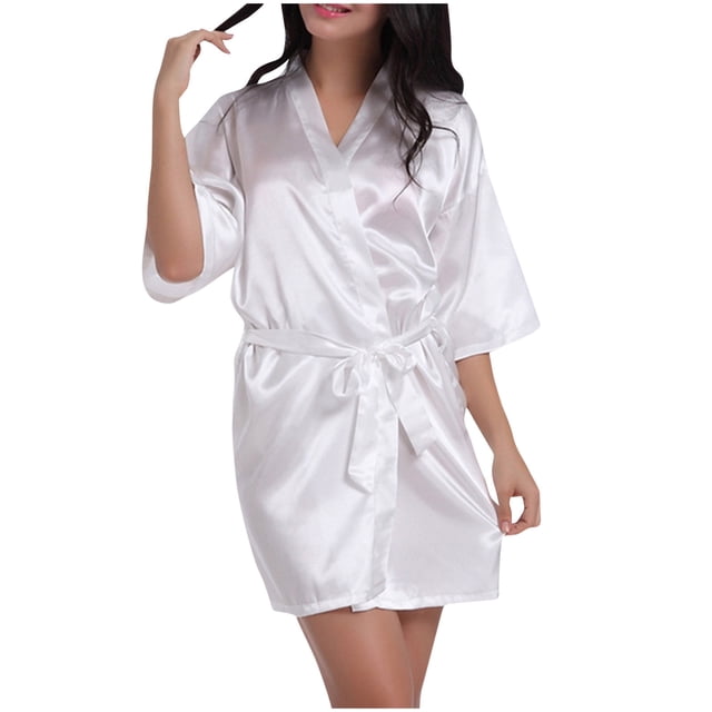 Womens Lingeris Women's Color Ding Robe Bathrobe Color Light Summer Thin Sexy Short Cardigan Robe Lingerie Bodysuit Set Sexy