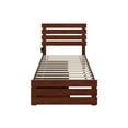 thumbnail image 4 of AFI Oxford Twin Wood Platform Bed with Headboard, Footboard & 2 Storage Drawers, Walnut, 4 of 7