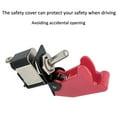 thumbnail image 4 of ESUPPORT 12V 20A Red Cover Rocker Toggle Switch SPST ON/OFF Car Truck Boat 2Pin Pack of 5, 4 of 4