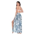 thumbnail image 3 of FORMRS Womens Long Sarong Beach Wrap Semi-Sheer Bikini Skirt Bathing Swimsuit Cover Up, Green Flourishing Garden, 3 of 7