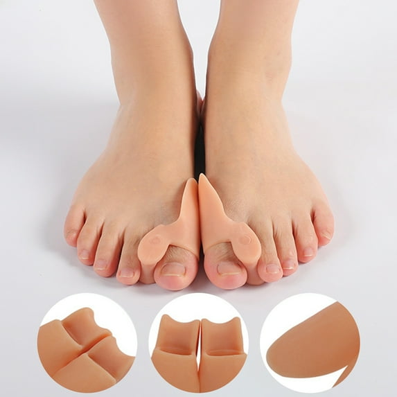 Washranp 1Pair Silicon Toe Corrector,Anti-pain Ergonomic Breathable Fix Hallux Valgus Straightener Toe Spreader Adult Supply