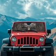 thumbnail image 3 of HUIACONG US Flag Deer Foldable Windshield Sun Shade Compatible with Jeep Wrangler Sun Shade fit for Jeep Wrangler JL JLU 2018-2025 / Jeep Gladiator 2020-2025 ,Keep Car Interior Cooler, 3 of 6