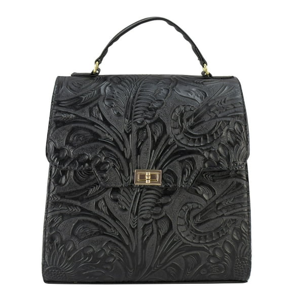 Bolso Para Dama Negro Piel Grabado Piel Addae Nueva Imagen