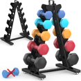 thumbnail image 1 of Soporte para mancuernas TomCare de 5 niveles, estructura metálica en forma de A, 1 of 7