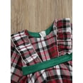 thumbnail image 5 of Bagilaanoe Little Girl Dress Long Sleeve A-line Princess Dresses 1T 2T 3T 4T 5T 6T 7T Kids Ruffle Tulle Hem Plaid Dress, 5 of 8