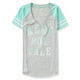 thumbnail image 2 of Aeropostale - Playera gráfica con logo apilado para mujer, gris, mediana Aeropostale  Camiseta gráfica, 2 of 2