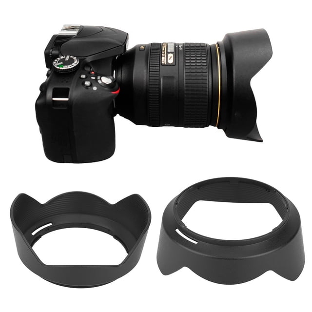 HB53 PARASOL DE LENTE DE MONTAJE DE PLÁSTICO NEGRO PARA FOTOGRAFÍA DE LENTE AFS 24-120 MM F4G ED VR