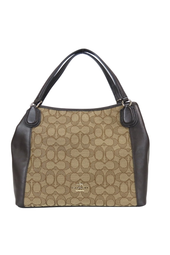Pre-Owned Coach Signature Tote Bag 36370, Canvas and Leather, Beige Dark Brown, Gold Hardware,...