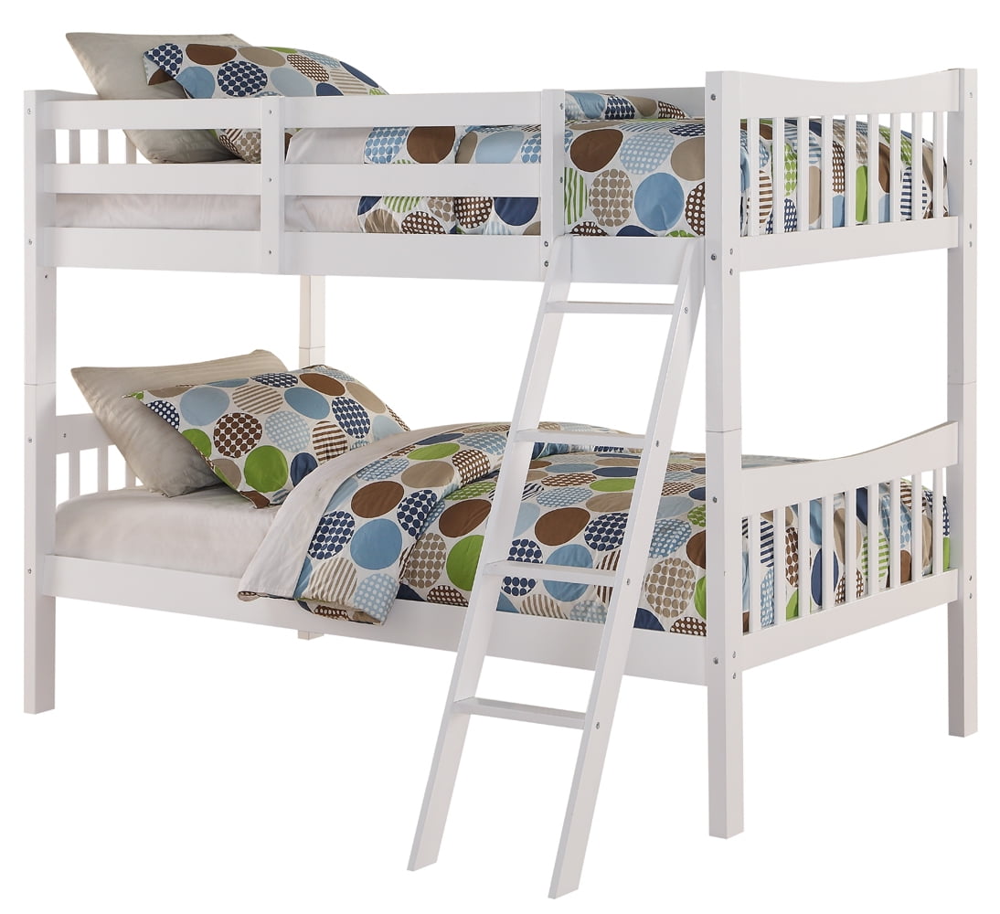 Angel Line Freemont Twin Over Convertible Wood Bunk Bed White Angel Line Freemont Twin Over Convertible Wood Bunk Bed White Com