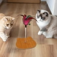 thumbnail image 2 of Cat Teaser Toy Oscillating Spring With Suction Cup And Bell For Indoor Cats Multicolor Wooden Material 11.8X4.7 Inch, 2 of 6