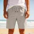 thumbnail image 2 of Miluxas Mens Athletic Gym Shorts Cotton Workout Jogger Sweat Shorts with Pockets and Drawstring Beige XL(XL), 2 of 5