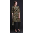 thumbnail image 4 of Bimba Black Diamond Ikat Asymmetric Kurta Indian Tunic Tops For Women Printed Indian Clothing XXX-Large, 4 of 6