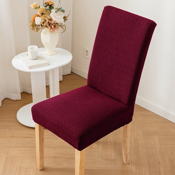 CxhicLuv Dining Chair Covers, Stretch Slipcovers for Kitchen & Dining Room, Full Seat & Back Protector, Soft Washable Fabric, Elegant Leaf Pattern for Home & Restaurant Chairs