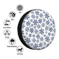 thumbnail image 4 of Sikiie Dark Blue Snowflakes PVC Leather Spare Tire Wheel Cover Spare Tire Cover, for Car Truck SUV Camper Trailer Universal Fit(14-17in)-15 inch, 4 of 6