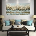 thumbnail image 4 of White Flower Tree Canvas Wall Art, Neutral Floral with Lake Reflection Print Wall Decor, 58x29 Inches Botanical Picture for Living Room Bedroom Farmhouse Home Decoration, 4 of 8